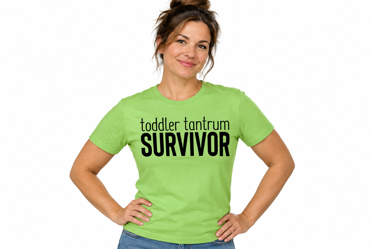 Toddler Tantrum Survivor Tee in Kiwi