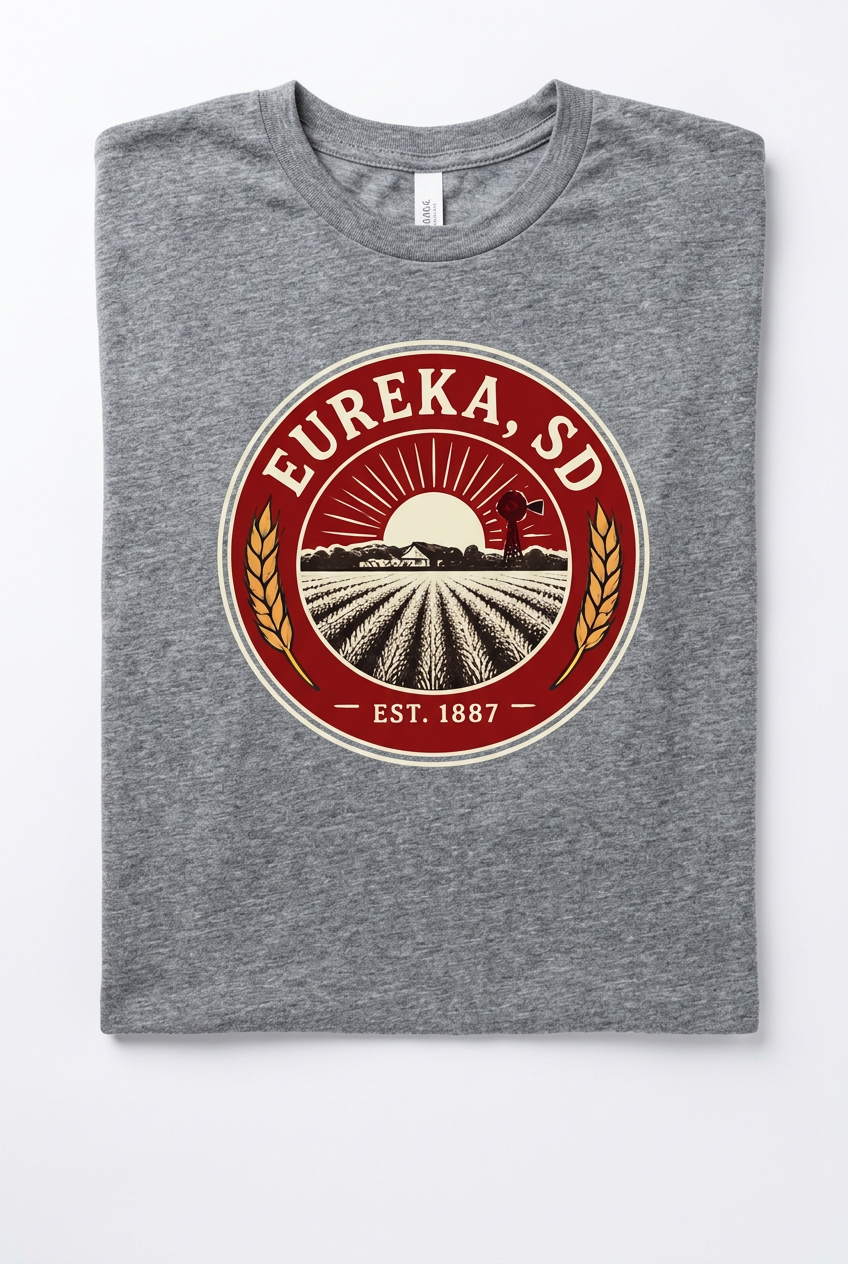 Eureka SD Est. 1887 T-Shirt - Sports Gray Flat Lay